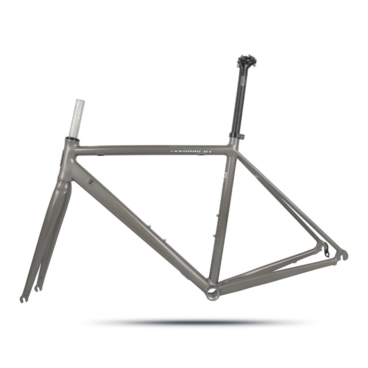 BSFHQS 700C Rennrad Rahmenset C-Bremse/Felgenbremse Rahmen 47cm 50cm 53cm Alu-Legierung Rahmen Schnellspanner Rahmen 100/130MM QR BSA BB68mm(Silver Grey,53cm) Sport & Freizeit