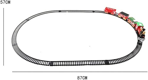 Miniatura 6 de Juego de 14 piezas de tren eléctrico, juegos de tren de juguete para niños de 4 a 7 años, juguetes de tren alrededor del árbol de Navidad, con luces
