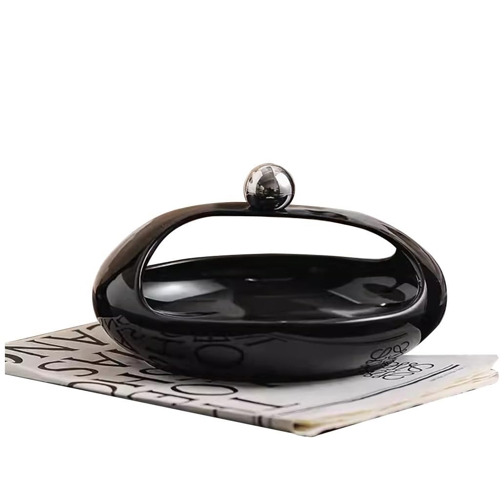 Piccolo vassoio nero per chiavi, multifunzionale, per profumi, monete, orologi e per riporre oggetti in ingresso, elegante soluzione per riporre oggetti da scrivania