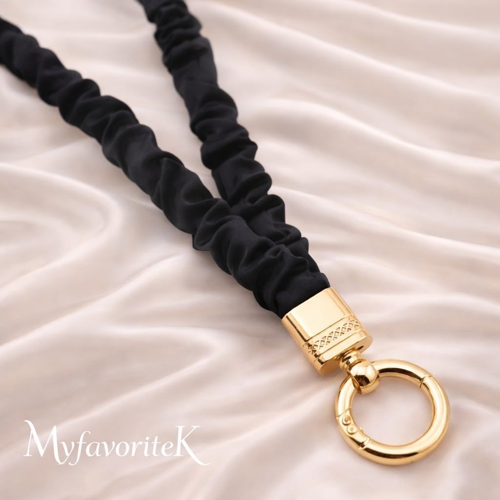 Teacher Scrunchie Lanyard for ID Badge, Thin Stretchy Elastic Neck Keychain, Cute Hands Free Accessory for School - Image 2