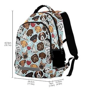   ALAZA-Cute-Dog-Print-Doodle-Animal-Backpack-Purse-for-Women-Men-Personalized-Laptop-Notebook-Tablet-School-Bag-Stylish-Casual-Daypack