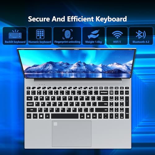 Portatile Pc 15,6 Pollici, Notebook 24GB Ram 512GB Ssd Processore N5095 Grafica Uhd, Computer Portatile Fhd 1920 * 1080 Con Wifi 5/USB 3.0/Tastierino Numerico/Tastiera Retroilluminata/Touch Id Laptop - 6