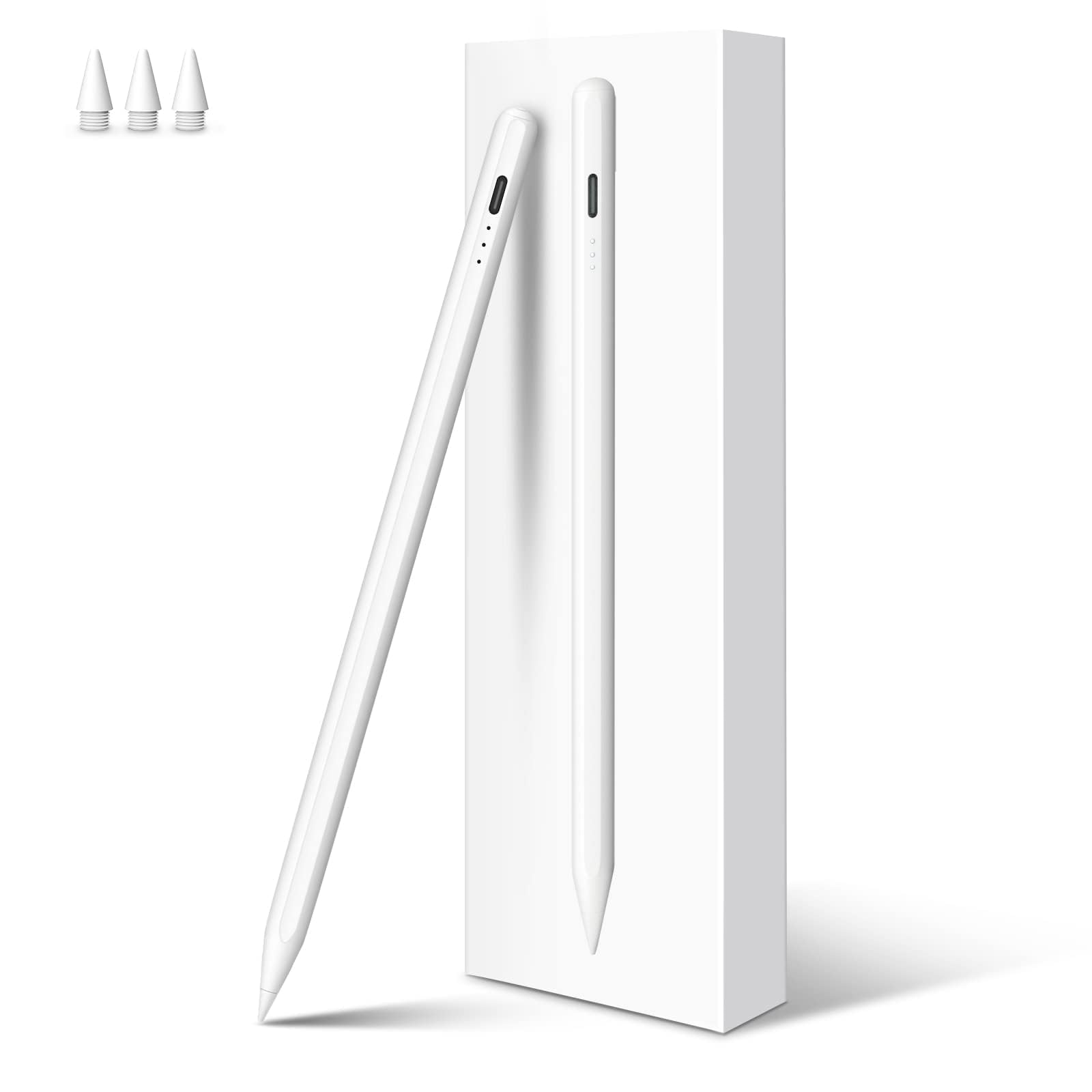 Pencil for iPad 2018-2025, 13 Minutes Fast Charging, Palm Rejection, Tilt Sensitivity, Stylus Pen Compatible with Apple iPad Pro 11"/12.9"/13", Air 3-5/M2/M3, Mini 5/6, i-Pad 6-11