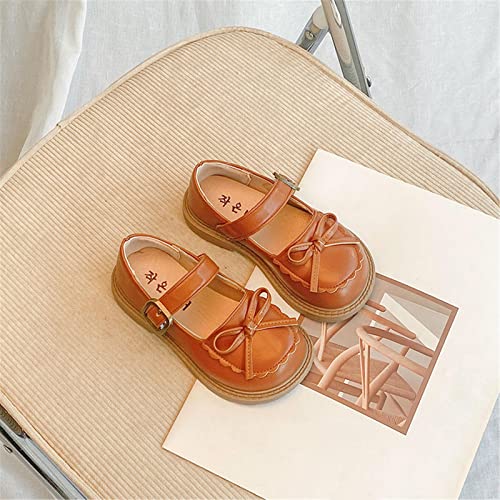 Girls Leather Bow Design Soft Round Toe Princess Dress Flat Shoes(Toddler/Little Kid/Big Kids) Newborn Summer Shoes2