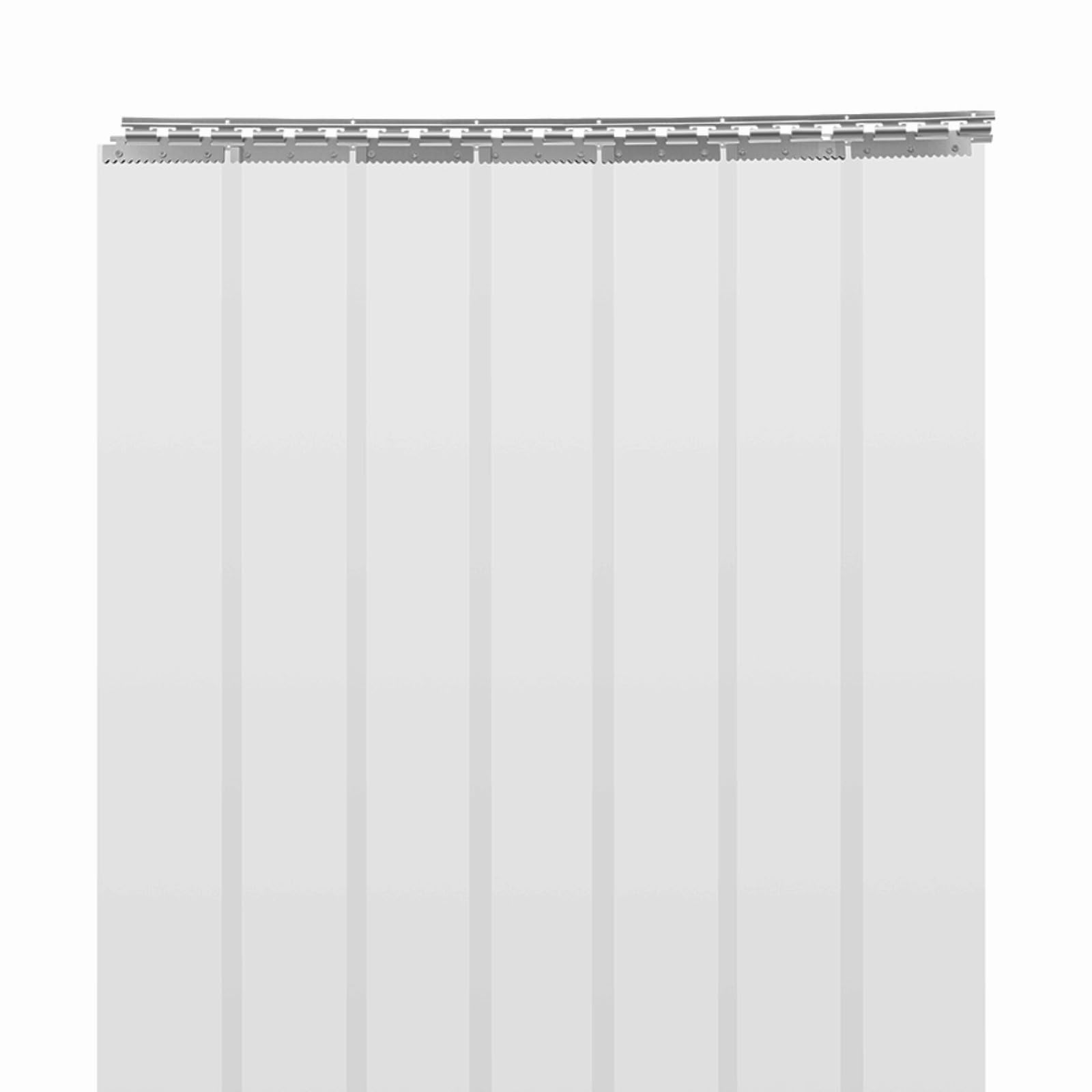 Rideau à Lanières en PVC, 7 Pièces Rideau à Lamelles Transparent, Laniere Portes Intérieures pour Entrepôt Chambre Froide Garage Supermarché Bureau, 2 mm Épaisseur, 200 cm x 18 cm