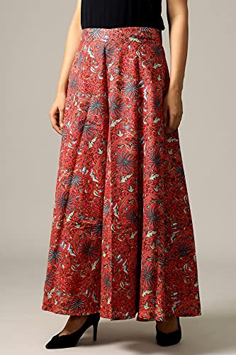 Image of Ravaiyaa - Attitude is everything Cotton Hand Block Floral Printed Wrap Around Women's Free Size Skirt Rapron