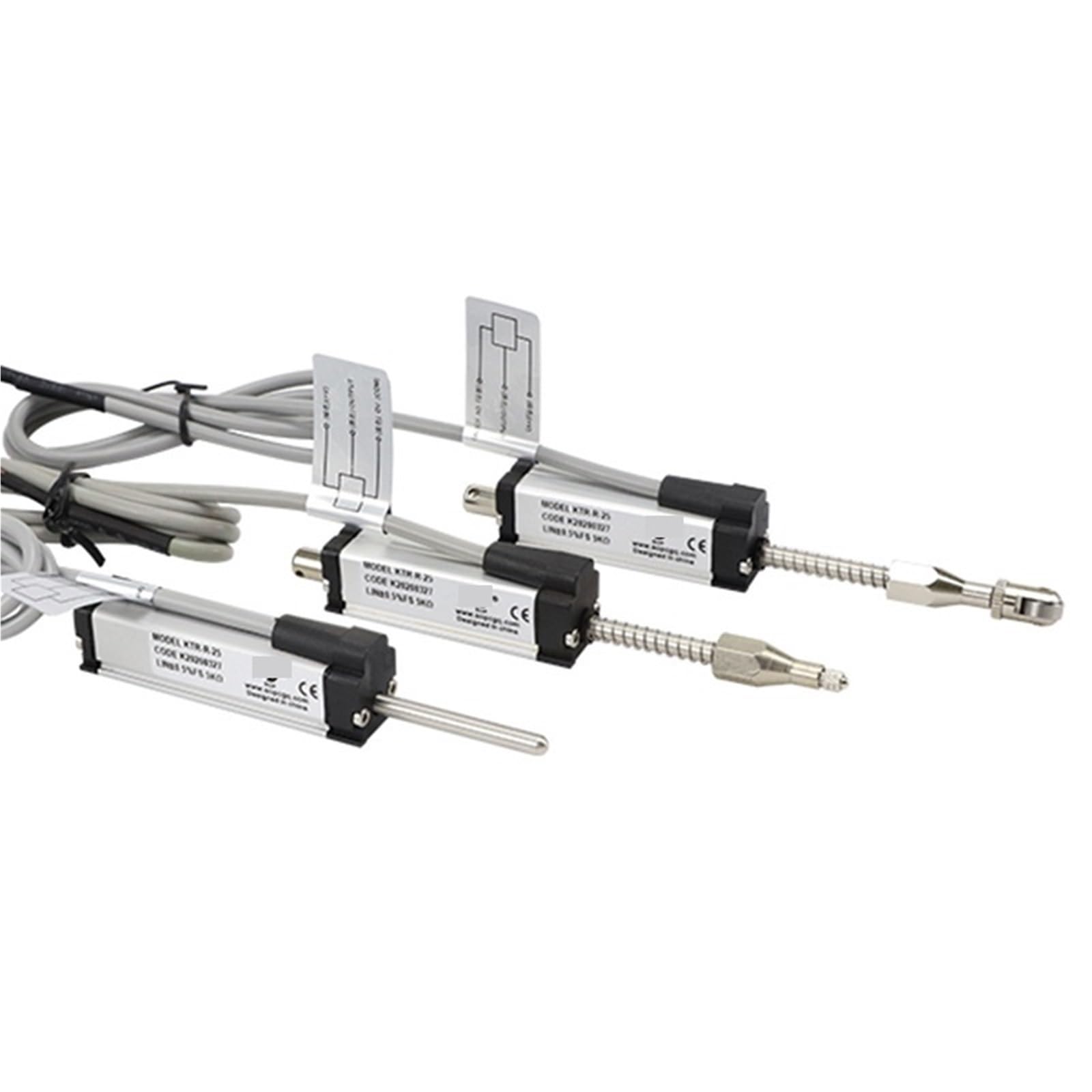 Sensor de desplazamiento lineal, resorte reinicio automático alta precisión KTR, regla electrónica analógica con SOP Alta precisión(KTR-50mm)