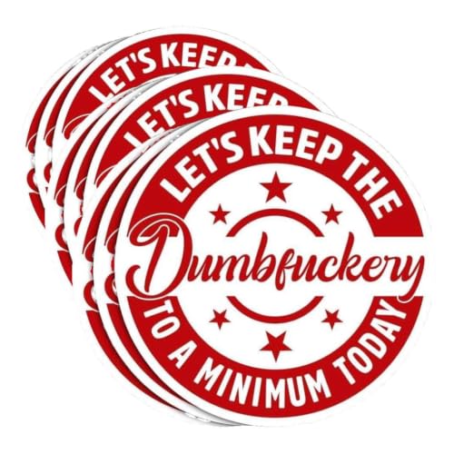 Image of Let's Keep It to a Minimum Today, Hard Hat Sticker, 2-4 inches - Funny Hard Hat Decals (2in) (Pack of 3)