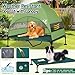 Elevated Outdoor Dog Bed with Canopy, Raised Dog Cot with Stable Adjustable Feet, Dog Camping Bed with Larger Shade, Lifted Dog Tent Bed with Canopy for Outside Camping, Backyard, Patio & Beach