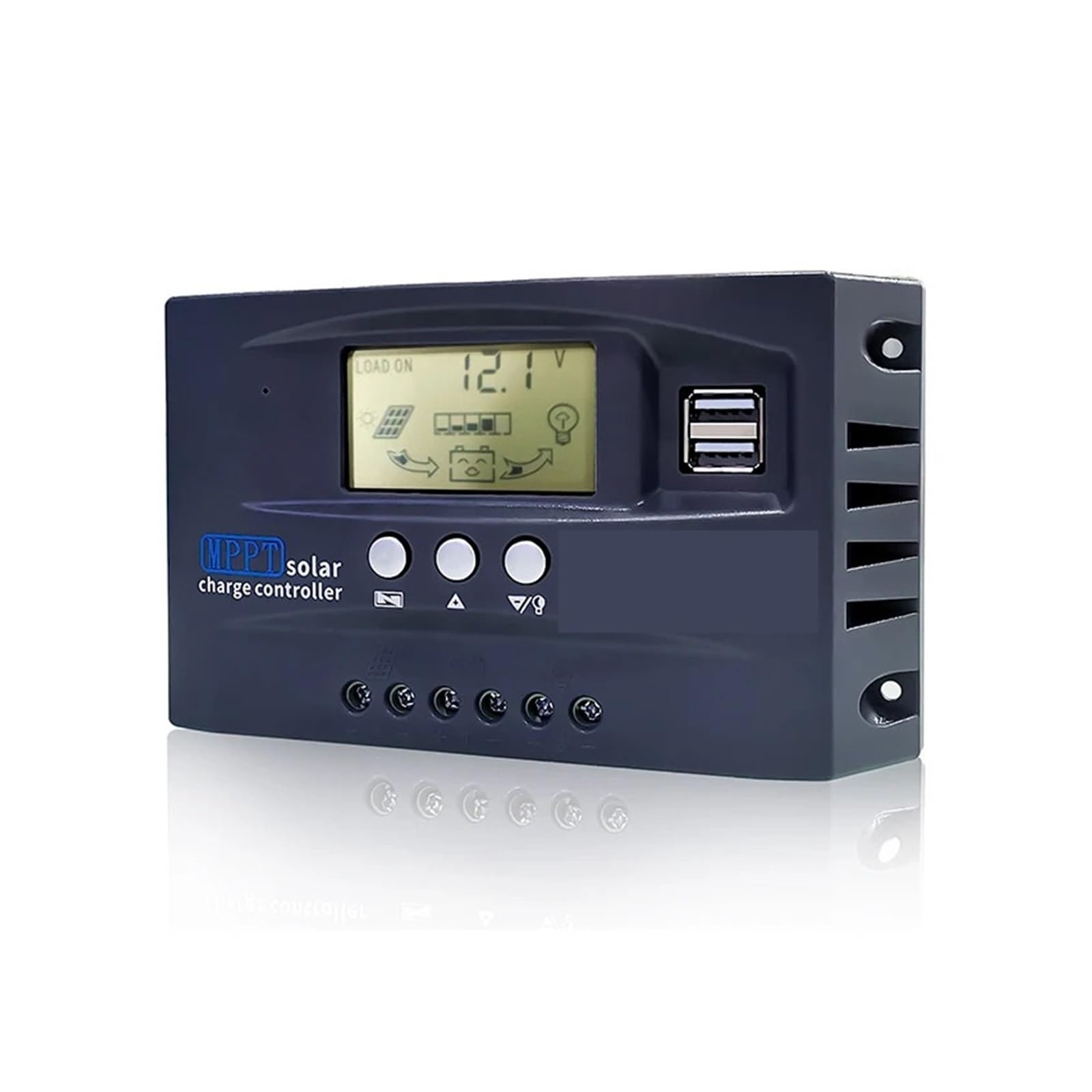 CUDTAPI MT30 MPPT 30A Solar Controller 12V 24V Auto Solar Cell Panel Charger Regulator Dual USB LCD Display(50A)