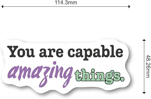 Miniatura 5 de Paquete de 3 calcomanías motivacionales con citas  Believe in YourselfThe Best is Yet to ComeYou are Capable of Amazing Things  Calcomanías de