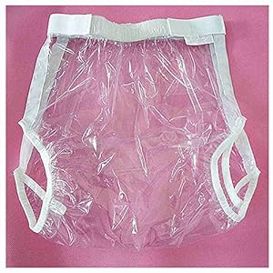 WXZQMZ Volwassen Vinyl Waterdichte Incontinentie Onderbroek, Wasbare Elastische Verstelbare Herbruikbare Volwassen Luier Incontinentie Slips, voor patiënten en ouderen wit 66CM-140CM