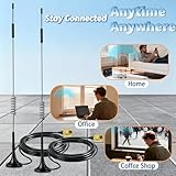 Bingfu 4G LTE Antenna SMA Aerial 7dBi Magnetic Base MIMO Antenna (2-Pack) for Vodafone O2 Three EE Huawei Netgear TP-Link 4G LTE Router Gateway Modem Hotspot Wireless Router Hub - Image 6