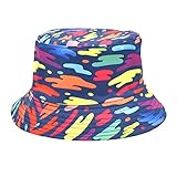 TianWlio Fischerhut für Erwachsene Baumwolle Batik-Hut Bedruckter Fischerhut Herren- und Damen-Sonnenschutzhut für den Außenbereich, doppelseitiger Fischerhut Bucket Hat Strandhut Schlapphut Strand
