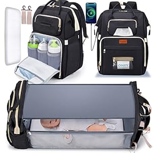 Bubblbay Diaper Bag Backpack,900D Waterproof 16 Large Pockets Multifunctional Portable Baby Travel Bags for Boys Girls…