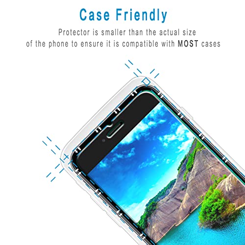 Hptech (2 Pack) Tempered Glass For Iphone Se 3, Se 2022, Iphone Se 2, Se 2020 Screen Protector, Anti Scratch, Bubble Free, Case Friendly #TOP5