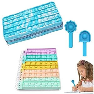 BKPAPTXY Notebook Potlood Box Pop Fidget Sensory Toy Pack Eenvoudige Poppet Popper Figetget Speelgoed Set Angst Stress…