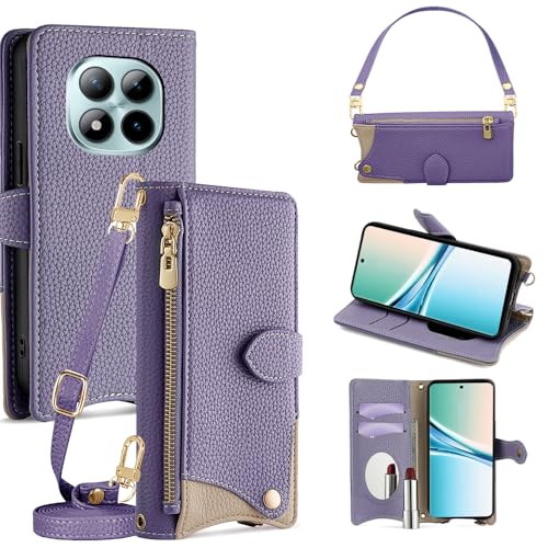 For Xiaomi Poco M8 5G/Redmi Note 15 �P�[�X �蒠�^ �V�����_�[ For �V���I�~poco m8/���b�h�~�[�m�[�g 15 �J�o�[ ���z�^�y �X�g���b�v ��+�Z 2�{�z���ϋ��t�� �W�b�p�[���K���� �J�[�h���[ ���u�� �ω���