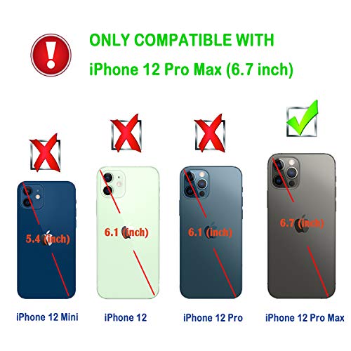 Wenbelle For Iphone 12 Pro Max Wallet Case, Blazers Series,Stand Feature,Premium Soft Pu Color Matching Leather Cover Flip Cases Compatible With Iphone 12 Pro Max (6.7 Inch) 5G (Gray) #TOP1