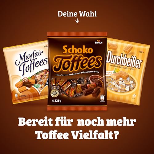 Schoko Toffees - 3 x 325g - Schokoladen Toffees mit feinherbem Schokoladenüberzug (30 Prozent)