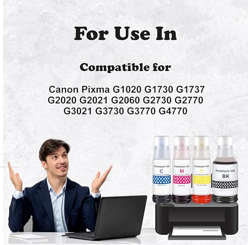 Image of GI-71 Ink Compatible for Canon PIXMA Printer G1020 G1730 G1737 G2020 G2021 G2060 G2730 G2770 G3021 G3730 G3770 G4770 Series (GI-71 Yellow Ink 1 Pcs)
