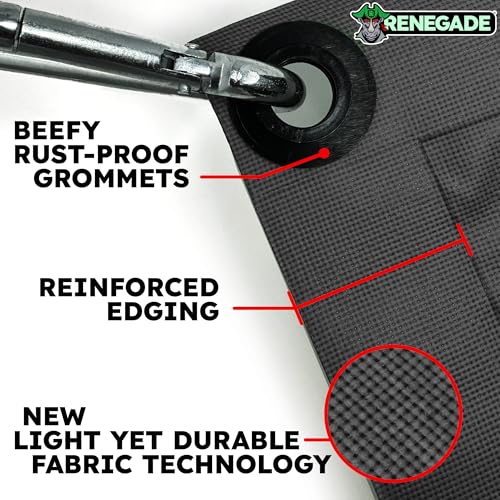 RENEGADE Truck Bed Cargo Cover 8x6 ft – Heavy Duty, 6X Stronger, Waterproof, UV-Resistant, PFAS-Free – Tarp for Pickups, Trailers & Exterior Hauling Protection