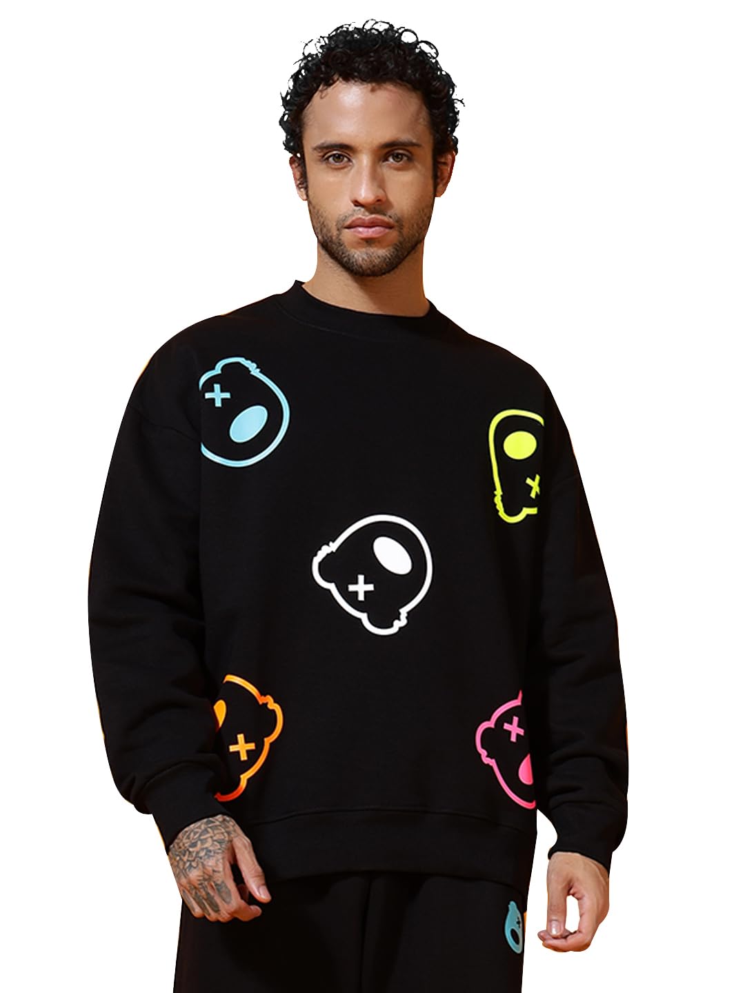 menʼs sweatshirt | oversized | printed | hoodie | pullover | winter wear | round neck | full sleeve | casual |cotton sweat shirt man