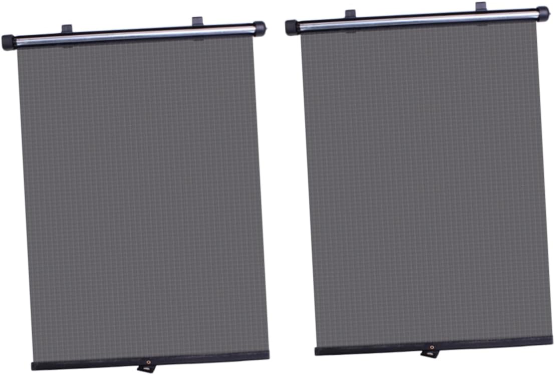 Garneck 2Pcs Retractable Car Window Sunshade Curtains UV Protection Shades for Breathable Mesh Design Easy to Use Fits Vehicles