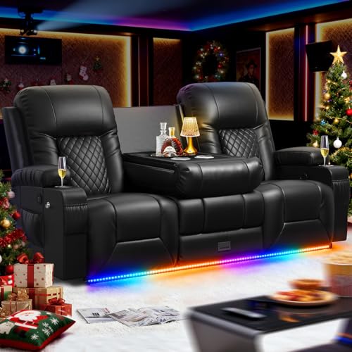 MOSGAT RV Loveseat Recliner Sofa, 3 Seater Reclining Sofa