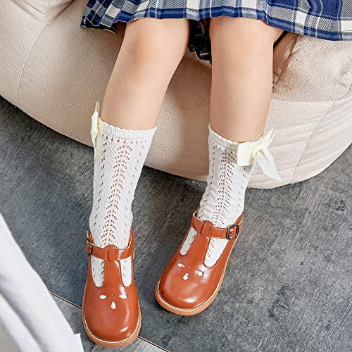 Image of Kiderence Toddler Girl Mary Jane School Uniform Dress Shoes Oxford Flats | Wide Toe Box Great Comfort for Student Shoe and Flower Girl Shoe for Wedding, Parties, Church