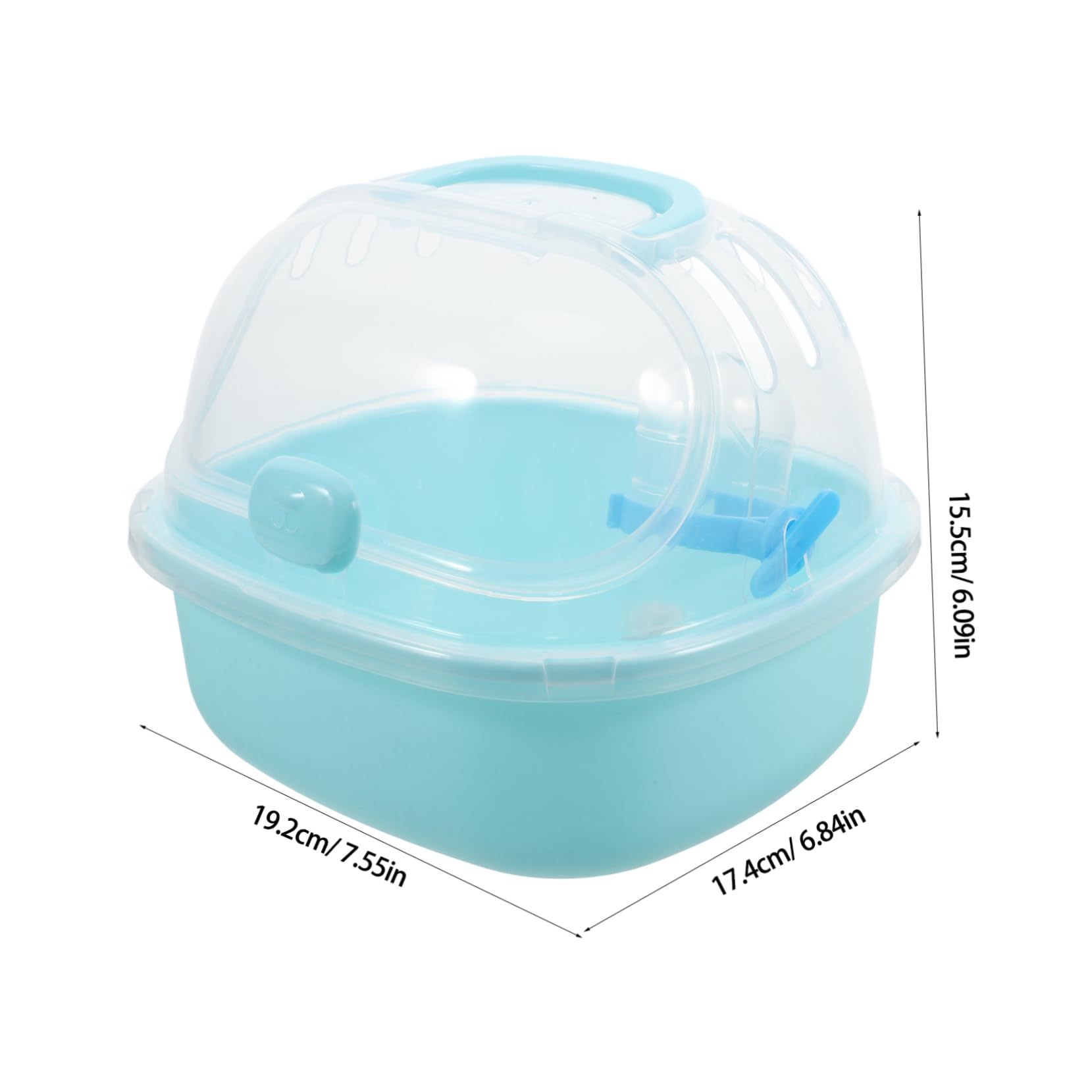 POPETPOP Compact Outdoor Hamster Carrier Travel-Friendly Pet Cage Water Bottle for Small Animals Go