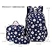 goldwheat Daisy Printed Backpacks With Lunch Pack Pencil Case 3pcs, Lightweight Waterproof Bookbag For Middle School