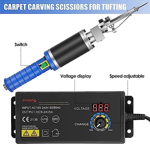 Tondeuse à tapis 200W et ciseaux électriques de tufting à vitesse réglable