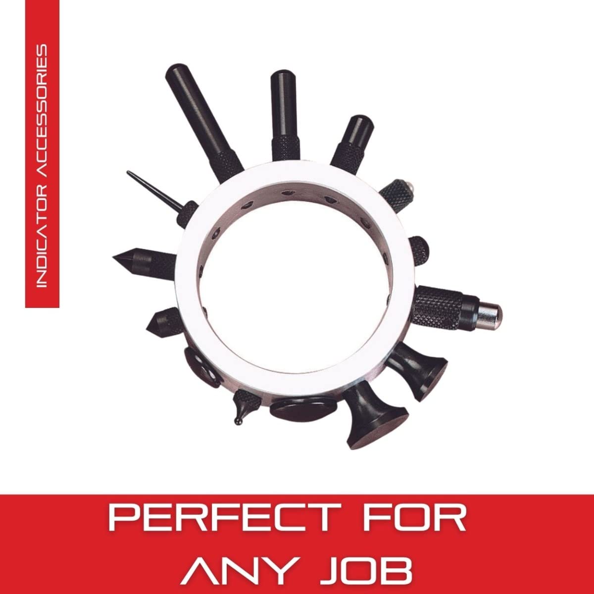 Starrett Dial Indicator Accessories and Contact Set for AGD Indicators - 14 Points, 4-48 Screw Thread, 1 Shock Absorbing - 25R