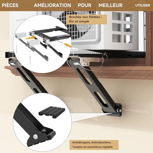 Support de climatiseur pour balcon sans percage ajustable - 6