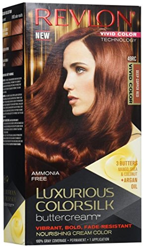 Revlon Luxurious Colorsilk Buttercream, Vivid Deep Copper Red