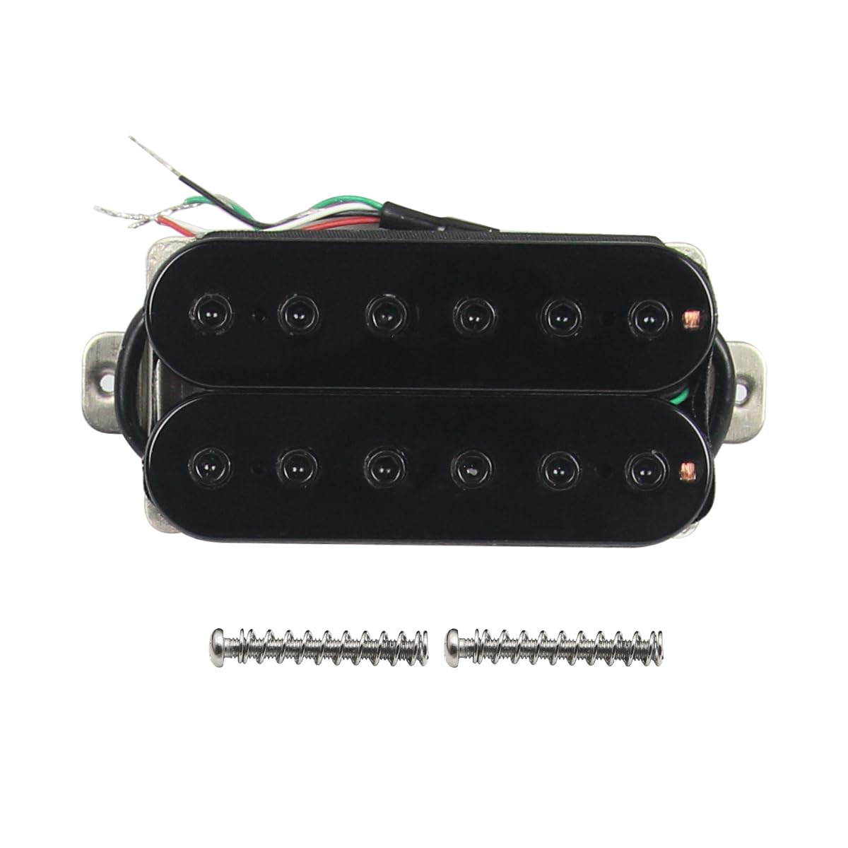 FLEOR Alnico 5 Double Coil Pickup Bridge Guitar Humbucker Pickups Adjustable Hexagonal Screw Pole Pieces for Electric Guitar Part Black - Image 4