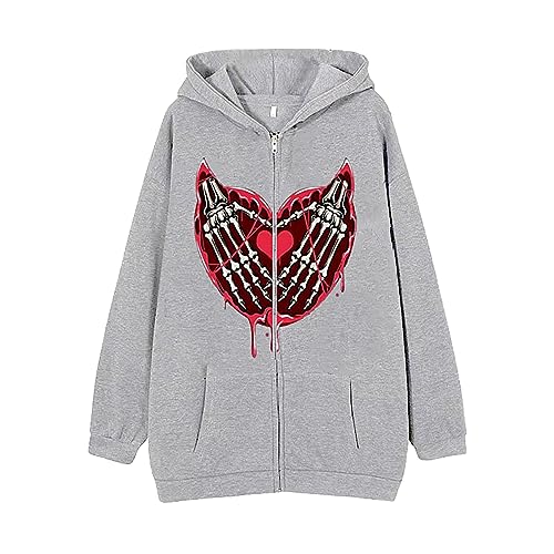 Moletom feminino com capuz casual de manga comprida com zíper e zíper fofo, moderno, leve, casaco pa