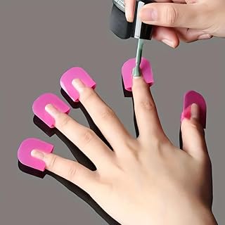 26PCS Reusable Nail Polish Protectors, Anti-Stain Soft Plastic Edge Protectors for Nail Art, Manicure Essentials for Beginners, Easy to Clean Nail Care Accessories (26pcs)