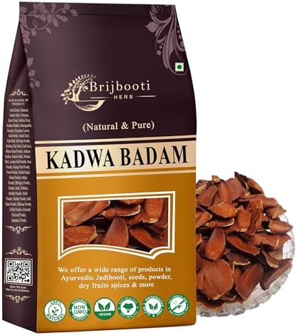 Brijbooti Kadwa Badam Diabetes Bitter Almonds (400 g) - Kadwa Badam (Sugar Almonds) | Sky Sugar Fruit | Mahogany Seeds