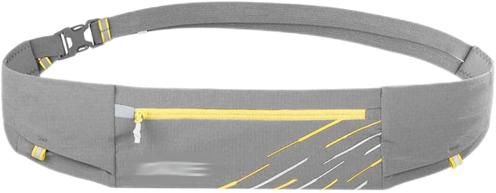 Light Weight Comfortable Running Waist Bag Belt Hydration Fanny Pack Sports Pockets for Jogging Fitness Gym Hiking(Black)
