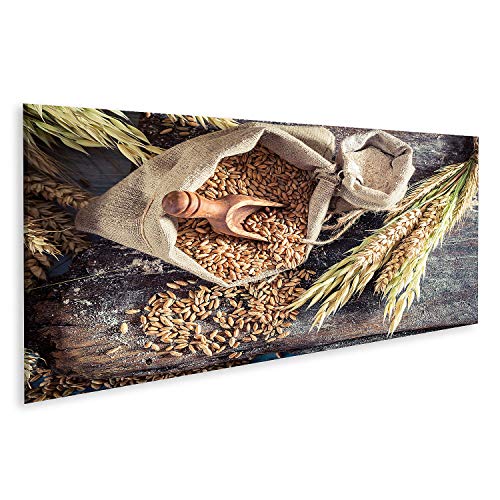 islandburner cuadro sobre lienzo ingredientes saludables para bollos y pan con granos enteros cuadros murales carteles