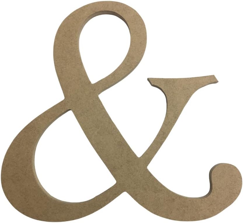 30" Wooden Monotype Font Craft Letter N Unfinished, Blank Fancy Script Monogram Cutout on 1-4" MDF