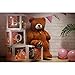 HollyHOME Teddy Bear Stuffed Animal Plush Giant Teddy Bears with Footprints Big Bear 36 inch Brown