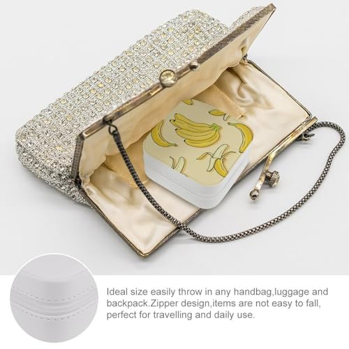 Boîte à bijoux banane en similicuir à compartiments amovibles