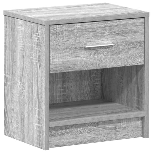 Table d'appoint pour lit compacte et robuste en gris Sonoma