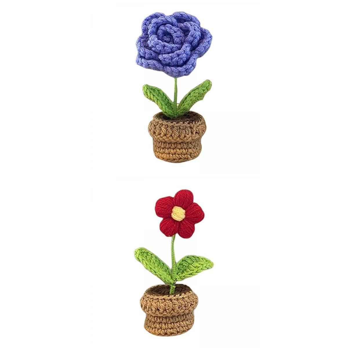2 Pieces Handmade DIY Beginner Crochet Kit for Adults and Kids Starters-image-16