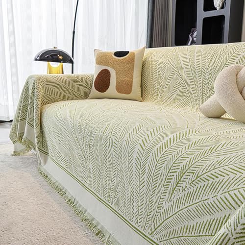 Housse de canapé en chenille haut de gamme réversible à pompons - 2