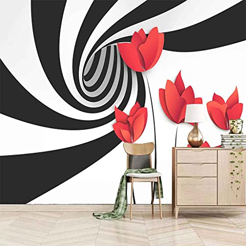 Papier Peint Panoramique 3D Tourbillon pour Rénover un Mur Facilement