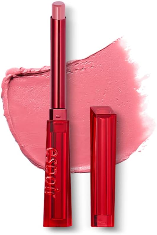 EspoirThe Sleek Lipstick Cream Matte #1 Valentine 0.03oz | Lightweight Nude Tone Matte Lipstick | Long-Lasting Vibrant Color | Smooth blur lipstick | Plump Over lips Easily | Korean Lip Makeup